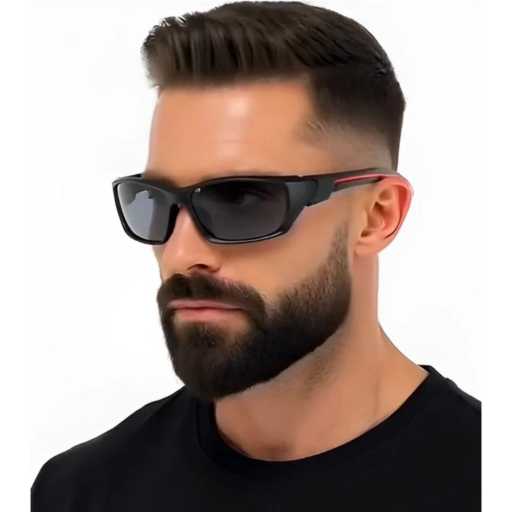 Fashionable Sports Eyewear Shades Custom UV400 Men's Black Lens Polarized Lentes